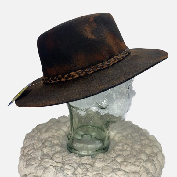 Brown Rustic Wool Rancher 58cm - Picture 4 of 16